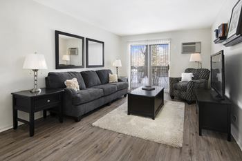 Plank flooring - living room